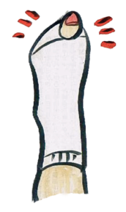 靴下の穴の位置で見るカラダのこと 交通事故ガイドブック